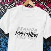 グラマモダンパに対しグランジて白黒でクールある Tシャツ