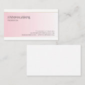 グラマモダンラスデザインピンク金ゴールドシンプルトレンディー 名刺 (正面/裏面)