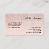 グラマモダンラスバラ金ゴールドピンクグリッターグラデーション 名刺 (裏面)