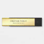 グラマモダンラス金ゴールドグリッターエレガントテンプレート サインプレート (正面)