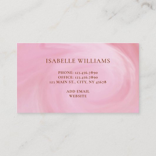 グラマモダンラス金ゴールドグリッタードリップスピンクダイヤモンド 名刺 (裏面)