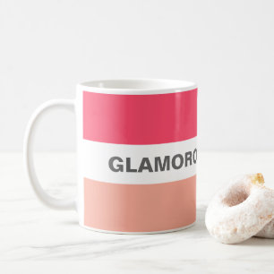 グラマモダンルスタイリッシュグラニーピンク コーヒーマグカップ