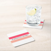 グラマモダンルスタイリッシュグラニーピンク スクエアペーパーコースター (インサイチュ)