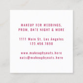 グラマモダンルピンクはっきりしたク唇メイクアップ美しい スクエア名刺 (裏面)