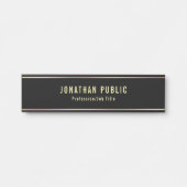 グラマモダンルブラックと金ゴールドテンプレート サインプレート (正面)