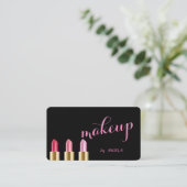 グラマモダンーエレガントラス黒、口紅 名刺 (スタンド正面)