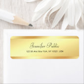 グラマモダンーエレガント金ゴールド手書き名前文字 ラベル (インサイチュ)