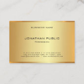 グラマモダンーフェイク金ゴールドエレガントテンプレートトレンディー 名刺 (裏面)
