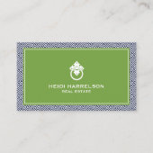 グラマモダンー不動産仲介業者実在エステート青/緑 名刺 (正面)