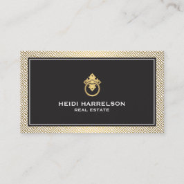 グラマモダンー不動産仲介業者実在、エテート金ゴールド/黒 名刺