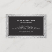 グラマモダンー不動産仲介業者、エテ実在ートシルバー/ブラック 名刺 (裏面)