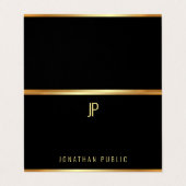 グラマモダンー金ゴールドエレガントプロフェッショナルテンプレート 名刺 (外部フラット)