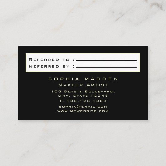 グラマラガーリースグラデーション金ゴールドグリッタートレンディーブラック  割引カード (裏面)