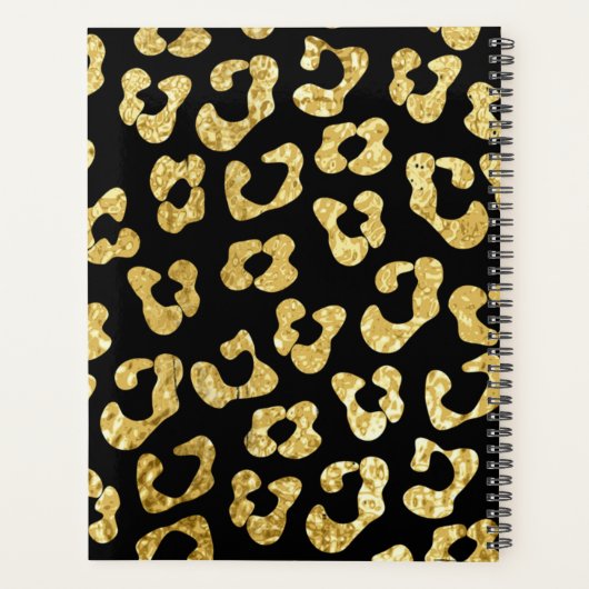 グラマラスおばあちゃん金ゴールドブラックアニマルプリントグラムマ プランナー手帳 (裏面)