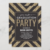 グラマラスきらめく | 卒業パーティー招待状 招待状 (正面/裏面)