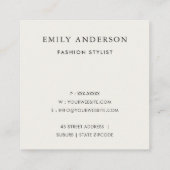 グラマラスなアクアブルー金ゴールドフェイク三角模様 スクエア名刺 (裏面)