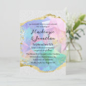 グラマラスなオパール結婚宝石 招待状 (スタンド正面)