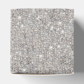 グラマラスなシルバーシークインズブルーボウダイヤモンド フェイバーボックス (上部)