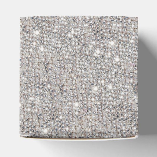 グラマラスなシルバーシークインズボーダイヤモンド フェイバーボックス (上部)