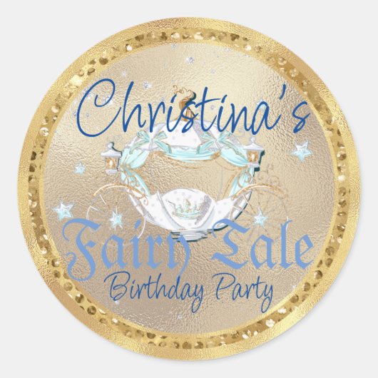 グラマラスなシンデレラ童話金ゴールド ラウンドシール (正面)