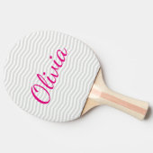 グラマラスなシンプルグレイはっきりしたシェブロン 卓球ラケット (横)