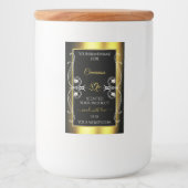 グラマラスなダイアモンブラック金ゴールドデコール製品ラベル フードラベル (正面)