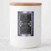 グラマラスなダイヤモンドブラックブルー製品ラベルのロゴ フードラベル (正面)