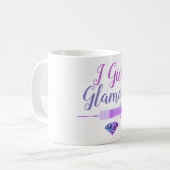 グラマラスなナースは可愛い紫色のピンクを撮影 コーヒーマグカップ (正面左)