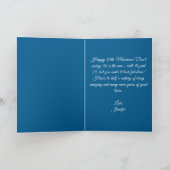 グラマラスなネイビーブルーの宝石と真珠50誕生日 カード (内部)