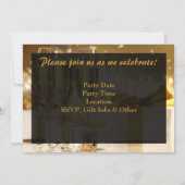 グラマラスなバブリー写真50誕生日招待状 招待状 (裏面)