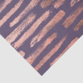 グラマラスなバラゴールドフォイルとラベンダーのブラシストローク 薄葉紙 (詳細)