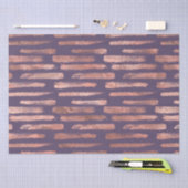 グラマラスなバラゴールドフォイルとラベンダーのブラシストローク 薄葉紙 (クラフト)