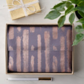 グラマラスなバラゴールドフォイルとラベンダーのブラシストローク 薄葉紙 (ギフト)