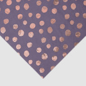 グラマラスなバラゴールドフォイルとラベンダーアートドット 薄葉紙 (詳細)