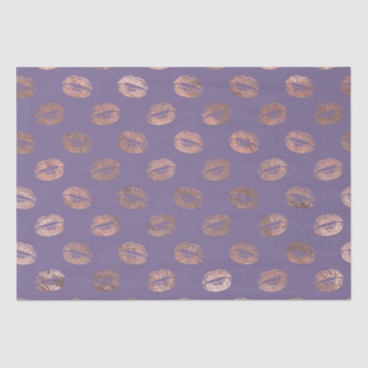 グラマラスなバラゴールドフォイルとラベンダーリップ 薄葉紙 (正面)