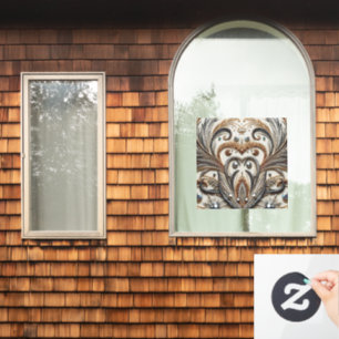 グラマラスなバロックデザインとグリッター&宝石 ウィンドウサイン