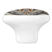 グラマラスなバロックデザインとグリッター&宝石 セラミックノブ (側面)