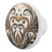 グラマラスなバロックデザインとグリッター&宝石 セラミックノブ (右)