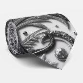 グラマラスなバロックデザインとグリッター&宝石 ネクタイ (ロール)