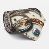 グラマラスなバロックデザインとグリッター&宝石 ネクタイ (ロール)