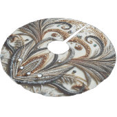 グラマラスなバロックデザインとグリッター&宝石 ブラッシュドポリエステルツリースカート (アングル)