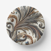 グラマラスなバロックデザインとグリッター&宝石 ペーパーボウル (正面)