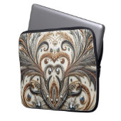 グラマラスなバロックデザインとグリッター&宝石 ラップトップスリーブ (正面左)