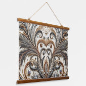 グラマラスなバロックデザインとグリッター&宝石 吊り下げ型タペストリー (傾斜あり)