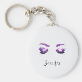 グラマラスなパープルアイズ&ブロウズウォーターカラー キーホルダー