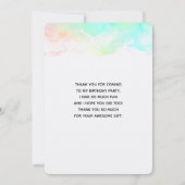 グラマラスなパープルアイズ&ブロウズウォーターカラー サンキューカード (裏面)