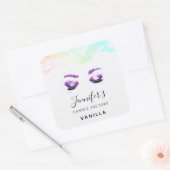 グラマラスなパープルアイズ&ブロウズウォーターカラー スクエアシール (封筒)