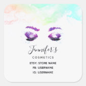 グラマラスなパープルアイズ&ブロウズウォーターカラー スクエアシール (正面)