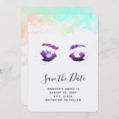 グラマラスなパープルアイズ&ブロウズウォーターカラー セーブザデート (正面/裏面)