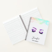 グラマラスなパープルアイズ&ブロウズウォーターカラー ノートブック (内部)